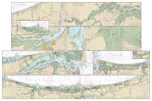 thumbnail for chart Intracoastal Waterway Myrtle Grove Sound and Cape Fear River to Casino Creek,