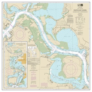 thumbnail for chart Houston Ship Channel Alexander Island to Carpenters Bayou;San Jacinto and Old Rivers