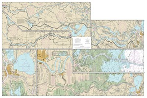 thumbnail for chart Intracoastal Waterway Morgan City to Port Allen, including the Atchafalaya River