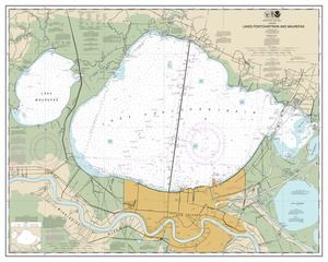 Lakes Pontchartrain and Maurepas thumbnail for chart Lakes Pontchartrain and Maurepas