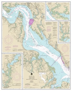 James River Newport News to Jamestown Island; Back River and College Creek thumbnail for chart James River Newport News to Jamestown Island; Back River and College Creek