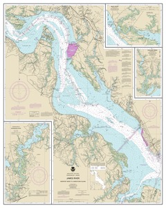 thumbnail for chart James River Newport News to Jamestown Island; Back River and College Creek