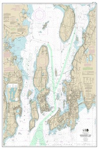 thumbnail for chart Narragansett Bay, Including Newport Harbor