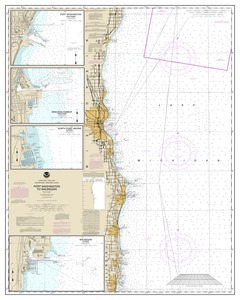 thumbnail for chart Port Washington to Waukegan;Kenosha;North Point Marina;Port Washington;Waukegan