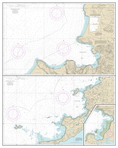thumbnail for chart Inanudak Bay and Nikolski Bay, Umnak l.;River and Mueller Coves