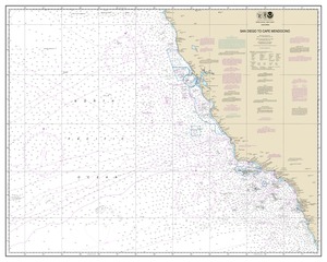 San Diego to Cape Mendocino thumbnail for chart San Diego to Cape Mendocino