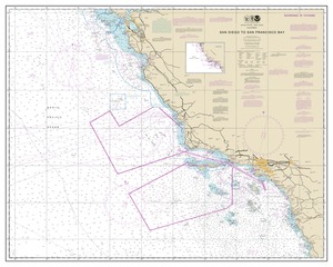 San Diego to San Francisco Bay thumbnail for chart San Diego to San Francisco Bay