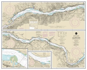 thumbnail for chart Columbia River Bonneville To The Dalles; The Dalles; Hood River