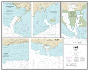 thumbnail for chart Harbors of Moloka‘i Kaunakakai Harbor;Pükoo Harbor;Kamalö Harbor;Kolo Harbor;Lono Harbor
