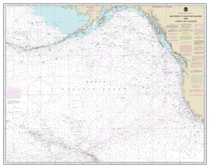 thumbnail for chart North America West Coast San Diego to Aleutian Islands and Hawai‘ian Islands