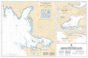 Harbours in Queen Charlotte Islands/Havres dans Îles de la Reine-Charlotte thumbnail for chart Harbours in Queen Charlotte Islands/Havres dans Îles de la Reine-Charlotte