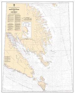Resolution Island to/à Cape Mercy thumbnail for chart Resolution Island to/à Cape Mercy