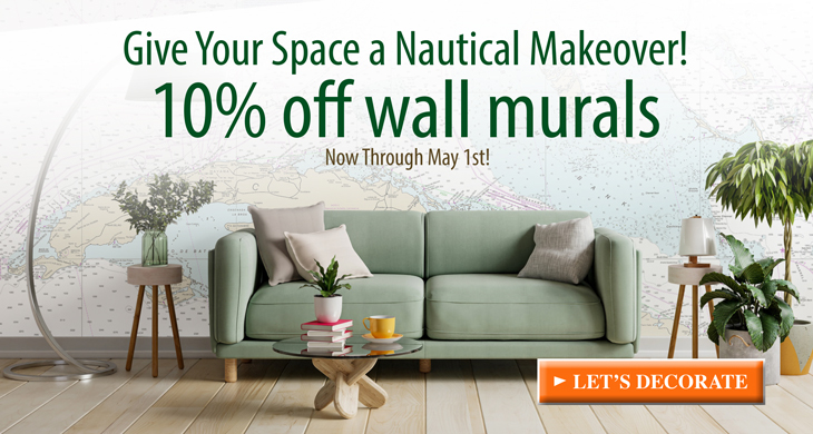 Give your space a nautical makeover, 10% off Wall Murals