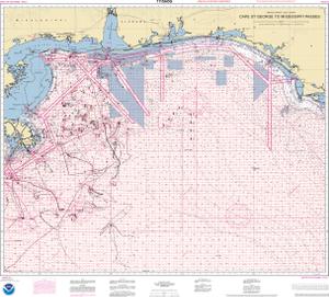 Cape St. George to Mississippi Passes (Oil and Gas Leasing Areas) thumbnail for chart Cape St. George to Mississippi Passes (Oil and Gas Leasing Areas)