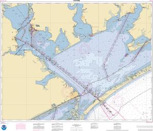 thumbnail for chart Matagorda Bay including Lavaca and Tres Palacios Bays; Port Lavaca; Continuation of Lavaca River; Continuation of Tres Palacios Bay