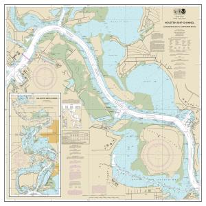 thumbnail for chart Houston Ship Channel Alexander Island to Carpenters Bayou;San Jacinto and Old Rivers