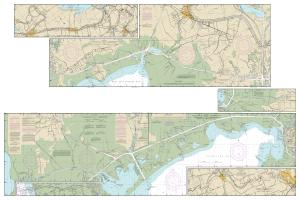 thumbnail for chart Intracoastal Waterway Wax Lake Outlet to Forked Island including Bayou Teche, Vermilion River, and Freshwater Bayou,