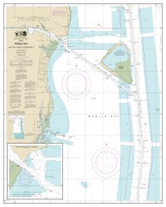 thumbnail for chart Mobile Bay East Fowl River to Deer River Pt; Mobile Middle Bay Terminal,