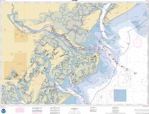 thumbnail for chart Savannah River and Wassaw Sound