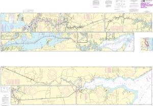 thumbnail for chart Intracoastal Waterway Norfolk to Albemarle Sound via North Landing River or Dismal Swamp Canal