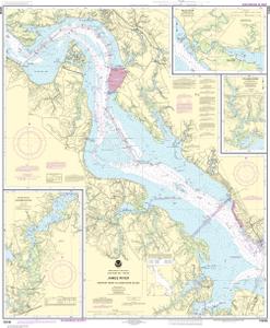 thumbnail for chart James River Newport News to Jamestown Island; Back River and College Creek