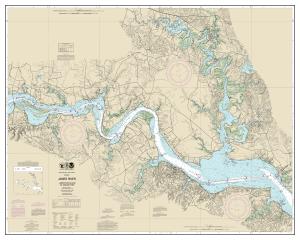 thumbnail for chart James River  Jamestown Island to Jordan Point