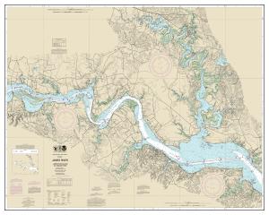 thumbnail for chart James River  Jamestown Island to Jordan Point,