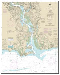 thumbnail for chart Connecticut River Long lsland Sound to Deep River