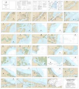 thumbnail for chart SMALL-CRAFT BOOK CHART - West End of Lake Erie from Perrysburg, OH., of the Maumee R. to Huron R., Mich., and Bar Pt., Ont. (book of 34 charts)