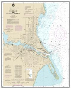 thumbnail for chart Menominee and Marinette Harbors