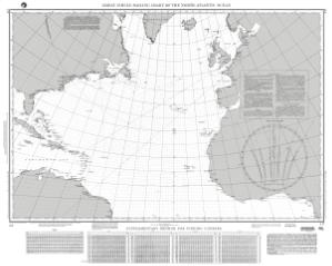 thumbnail for chart Great Circle Sailing Chart of the North Atlantic Ocean