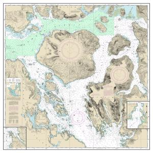 thumbnail for chart Zarembo Island and approaches;Burnett Inlet, Etolin Island;Steamer Bay,