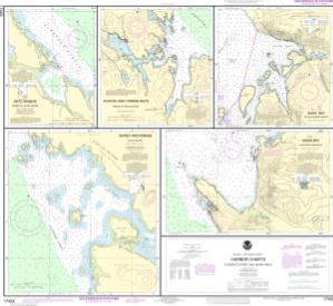 thumbnail for chart Harbor Charts-Clarence Strait and Behm Canal Dewey Anchorage, Etolin Island;Ratz Harbor, Prince of Wales Island;Naha Bay, Revillagigedo Island;Tolstoi and Thorne Bays, Prince of Wales ls.;Union Bay, Cleveland Peninsula