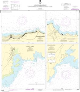 thumbnail for chart Harbors and Landings on the Northeast and Southeast Coasts of Hawaiâ€˜i;Punaluâ€˜u Harbor;Honuâ€˜apo Bay;Honokaa Landing;Kukuihaele Landing