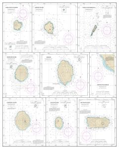 thumbnail for chart Plans in the Mariana Islands; Faraloon de Pajaros; Sarigan Island; Farallon de Medinilla; Ascuncion Island; Agrihan; Agrihan Anchorge; Alamagan Island; Guguan; Anatahan,