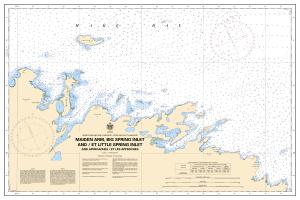 thumbnail for chart Maiden Arm, Big Spring Inlet and / et Little Spring Inlet and approaches / et les approches