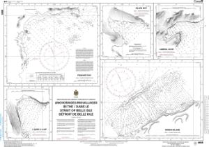 thumbnail for chart Anchorages / Mouillages in the / dans le Strait of Belle Isle / Détroit de Belle Isle